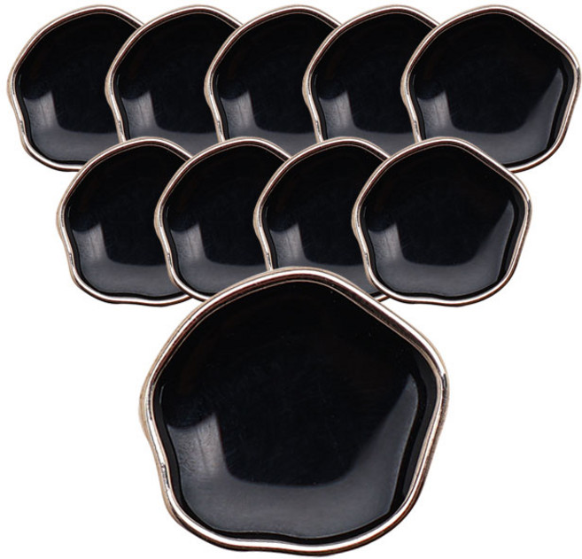 동대문단추왕 칠각에폭 단추 18mm, 블랙 G, 10개