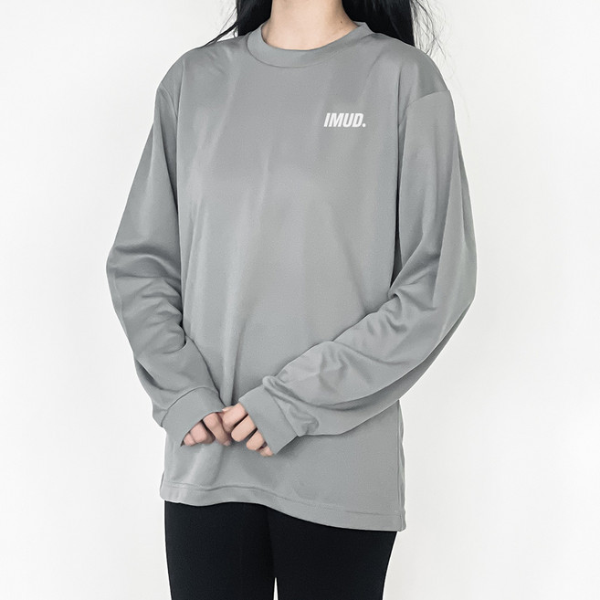 험블스튜디오 남녀공용 쿨링 라운드 스포츠 냉감 통기성 기본 긴팔 티셔츠 IMUD_44