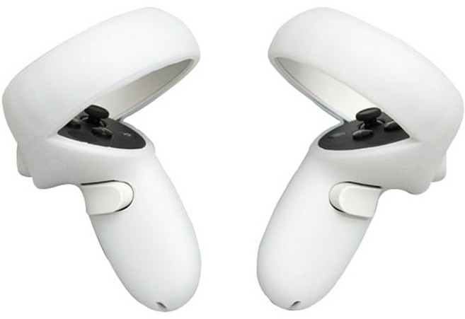 대한 오큘러스 퀘스트2 액세서리 그립 컨트롤러 풀가드형 커버 2p, 1세트, OQ-007(화이트)
