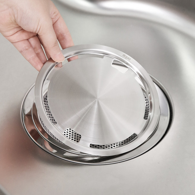 스토피아 올 스텐 304 음식물 싱크대 배수구망 + 커버 세트, 1세트