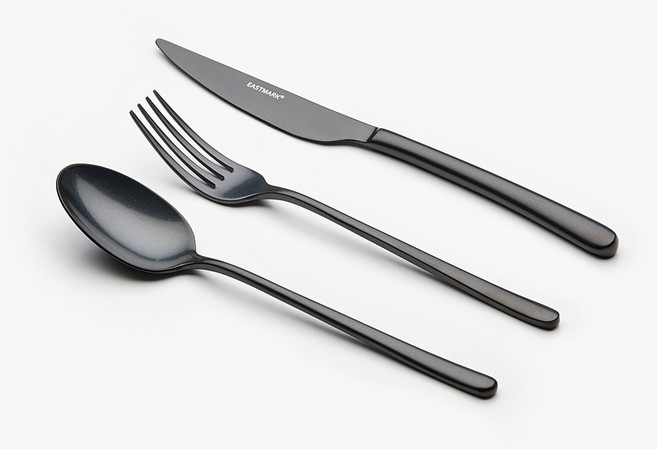 이스트마크 커트러리 디저트 3종 세트, 빈티지블랙, 디저트스푼 + 디저트포크 + 디저트나이프, 1세트