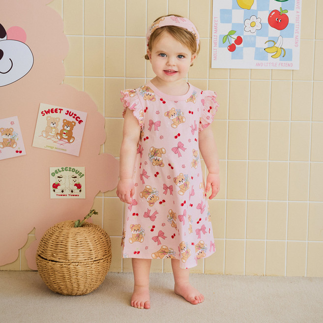 몰리멜리프렌즈 핑크체리 원피스 파자마