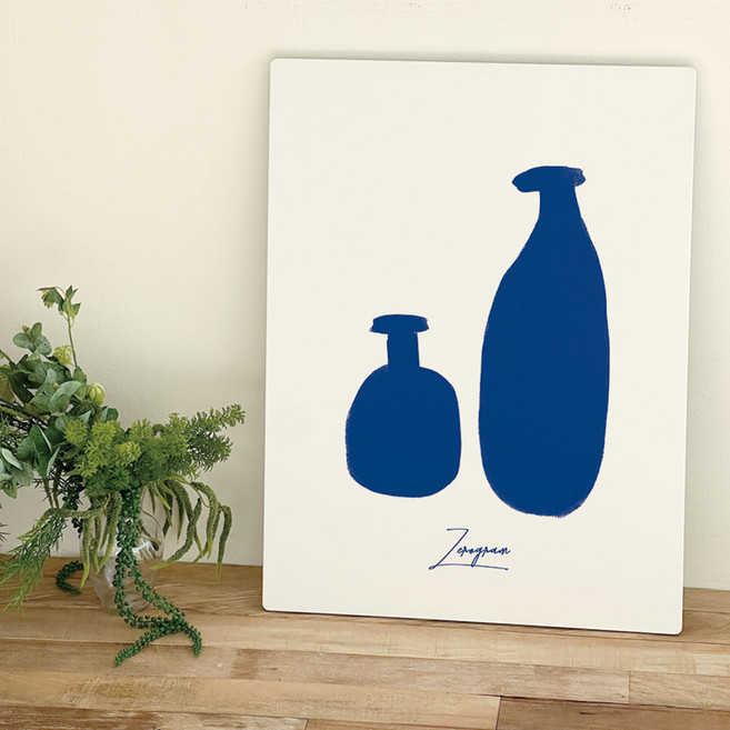 오홀리브 다리 손잡이 액자테이블, 14 블루오브제