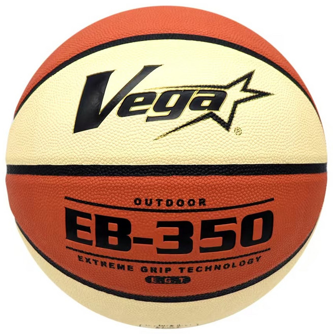 台灣 Vega EB350 系列6號橡膠籃球 米色/澄色, OBR-654BO, 1顆