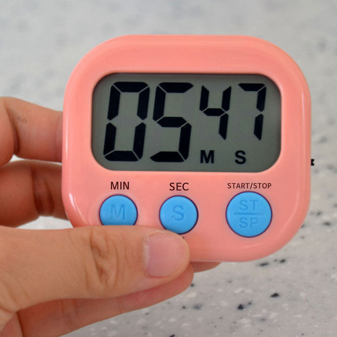 주방 디지털 구글 쿠킹 타이머, 핑크, 1개