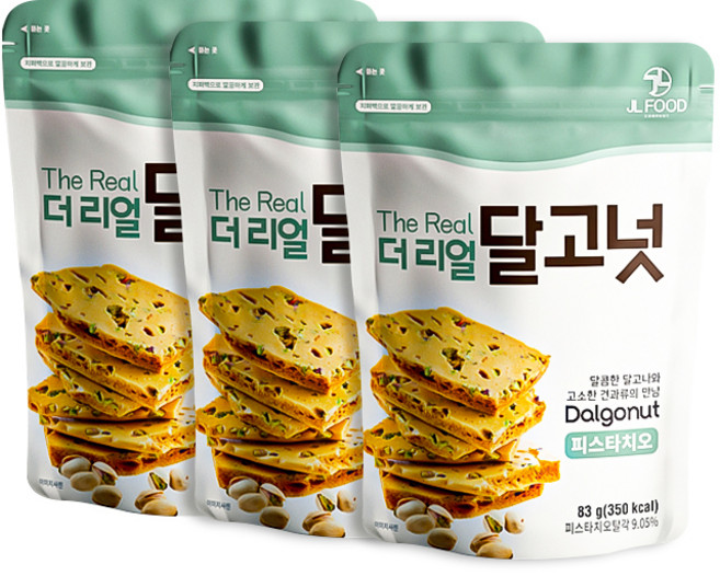 더리얼 달고넛 피스타치오, 83g, 3개
