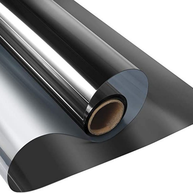 여신 유용한 창문 햇빛차단 사생활 보호 필름, 다크 실버