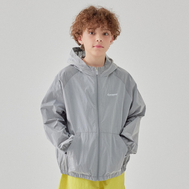 커버낫키즈 주니어용 어센틱 로고 경량 점퍼