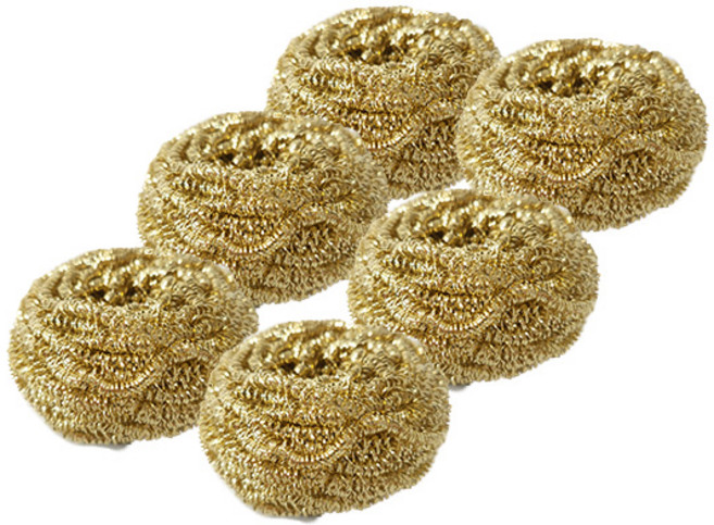 뽀드득 황동구리 수세미 35g, 1개입, 6개