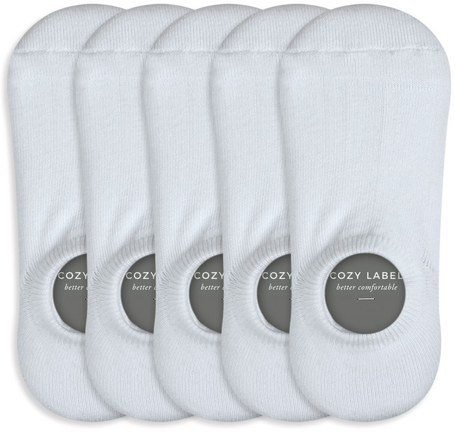 코지라벨 남성용 이중쿠션 스포츠 페이크삭스 5켤레