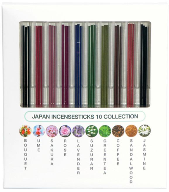 INCENSE WORLD 線香10種套組, 線香10種, 日本