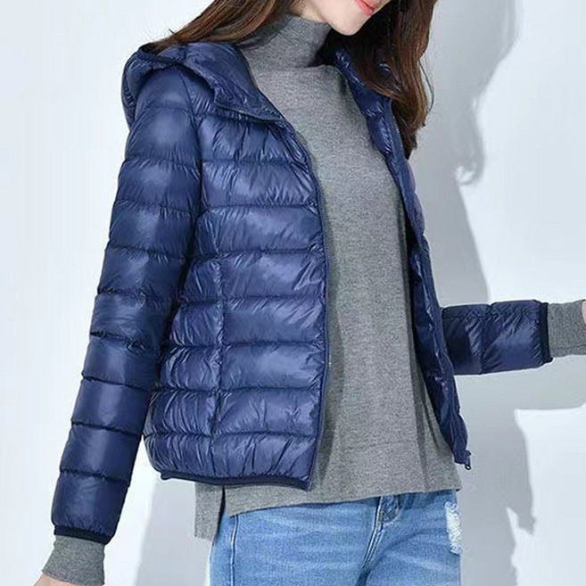 아뗄릭 여성용 룰렛 따뜻한 캐주얼 초경량 후드넥 패딩점퍼 10849