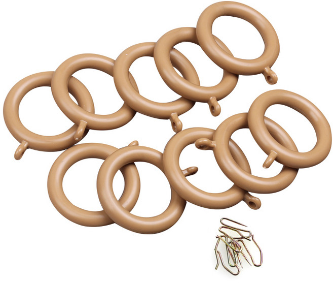 일반 커튼링 35mm 10p + 커튼핀 10p, 연우드, 1개