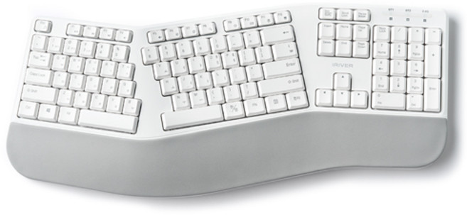 아이리버 멀티페어링 인체공학 무선키보드, 화이트, EQwear-ERGO WAVE EW3, 제조사축