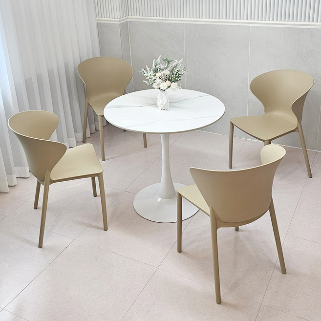 비에프컴퍼니 라운지 체어, 베이지, 4개