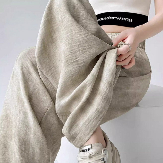 더시럽 여성용 타이다이 캐주얼 와이드 팬츠