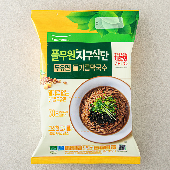 풀무원 지구식단 메밀 두유면 들기름막국수 2인분, 421.4g, 1개