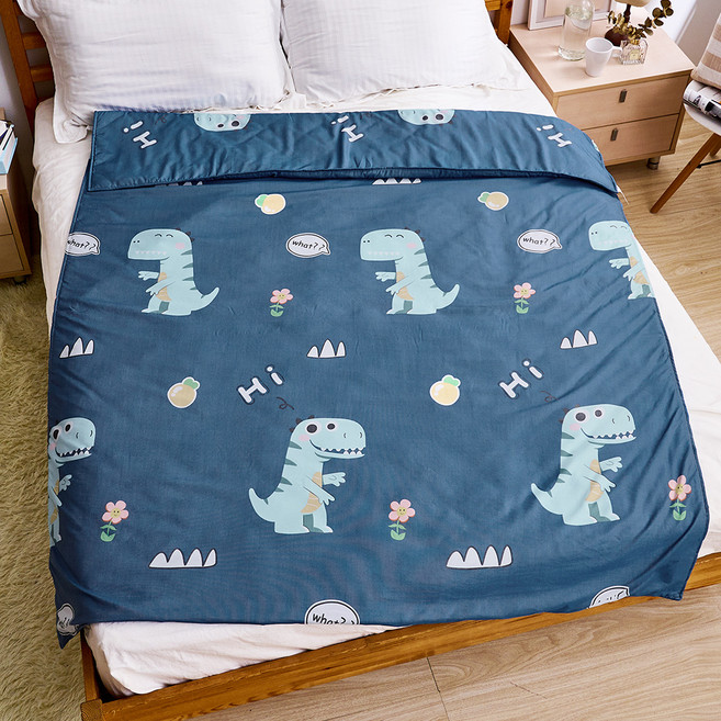J-bedtime 床寢時光 台灣製天絲萊賽爾石墨烯涼被 RMG0713M/RMG7633M, 相約小恐龍 顏色隨機