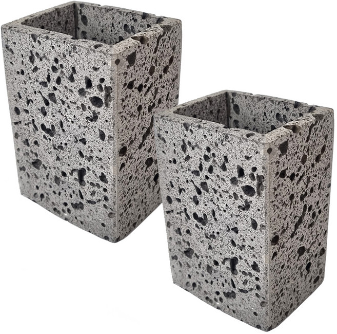 아쿠아테라 화산석 현무암 수초 앤 다육화분 타워형, 2개