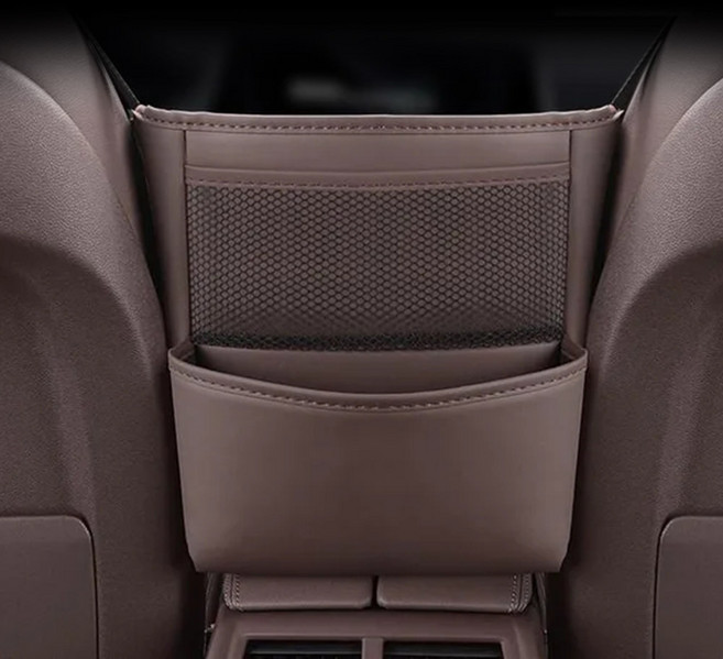 벤오토 정리광 차량용 수납 포켓, 1개, 브라운