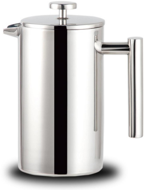 Homedi 不鏽鋼法式濾壓壺 350ml, 1組, 銀色