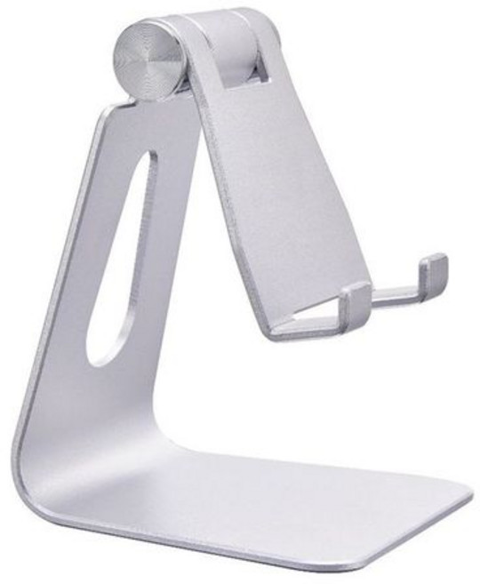 알루미늄 1단 메탈 휴대폰 거치대 QA_05, 그레이 02, 1개