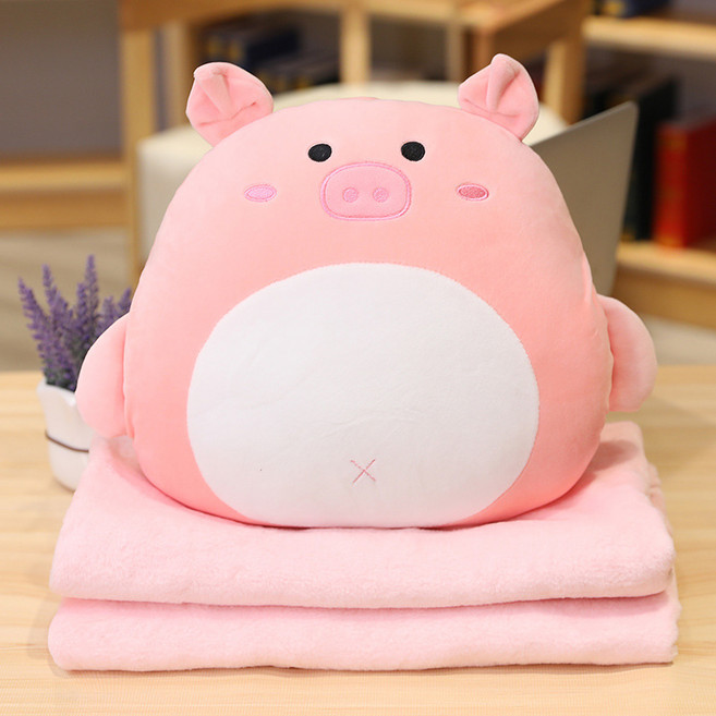 므뮤 캐릭터 쿠션 투인원 무릎 담요