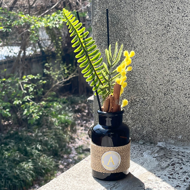 아스파시아 미모사 시나몬 플라워 디퓨저 옐로우 100ml 세트, 라임 바질 만다린, 2세트