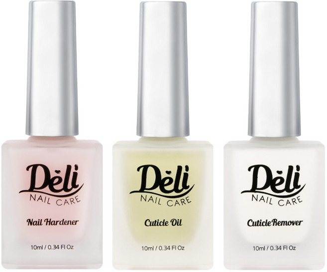델리뷰티 손상네일 케어 10ml x 3종 세트, 1세트, 네일하드너 10ml + 큐티클 오일 10ml + 큐티클리무버 10ml