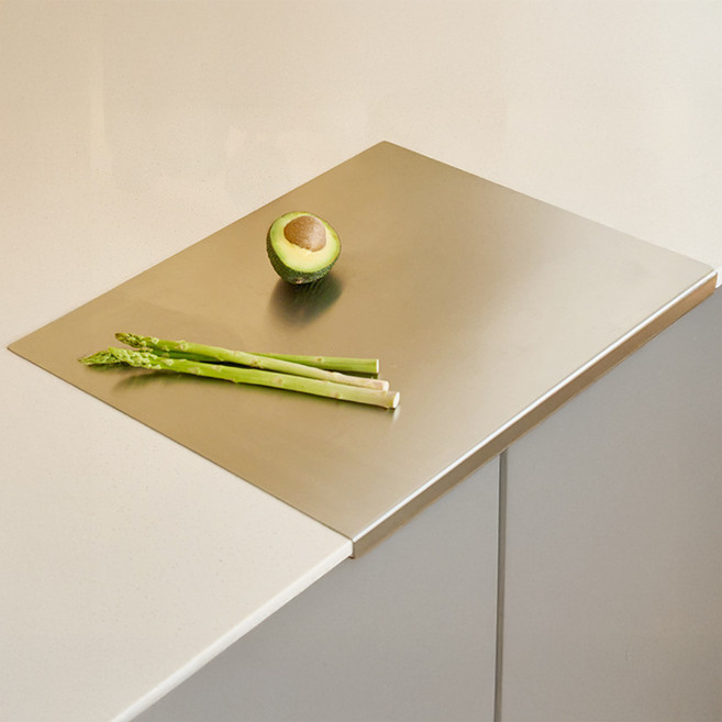 리빙글로리 304 스텐 도마 절곡형, 실버, 1개