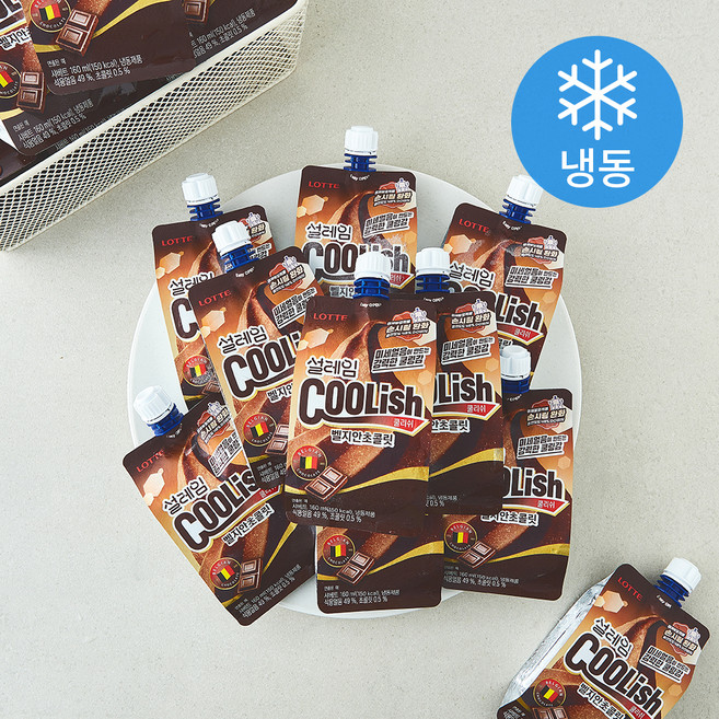 롯데웰푸드 설레임 쿨리쉬 벨지안초콜릿 아이스크림 (냉동), 24개, 1개입, 160ml