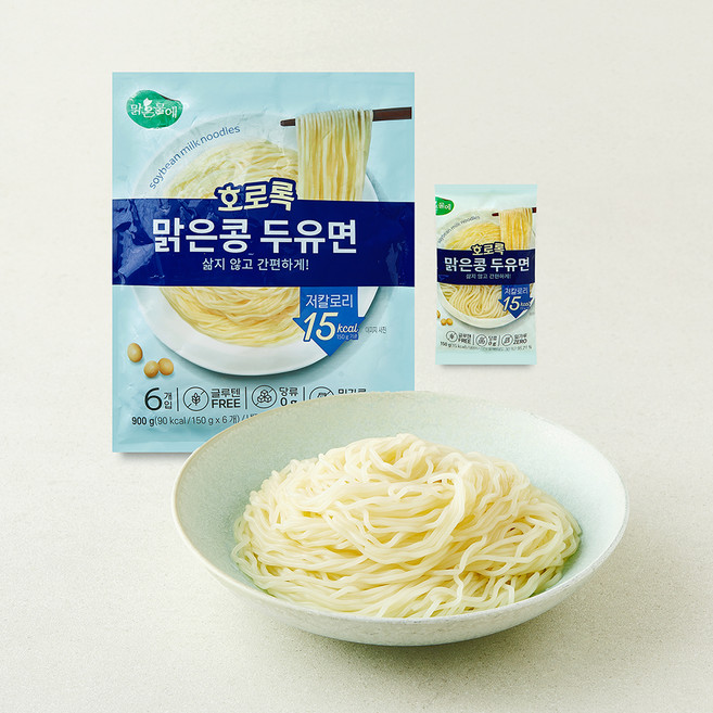 맑은물에 호로록 맑은콩 두유면 6개입, 900g, 1개