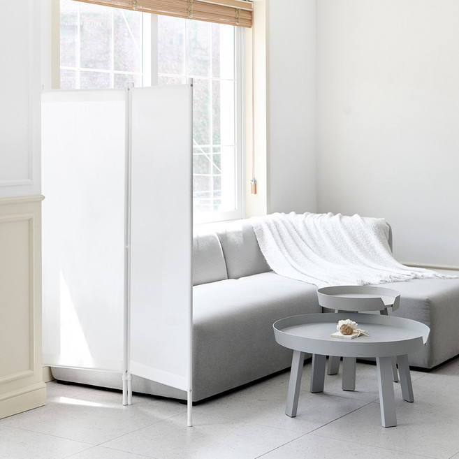 까사마루 심플 가림막 파티션 2단 1500, 화이트