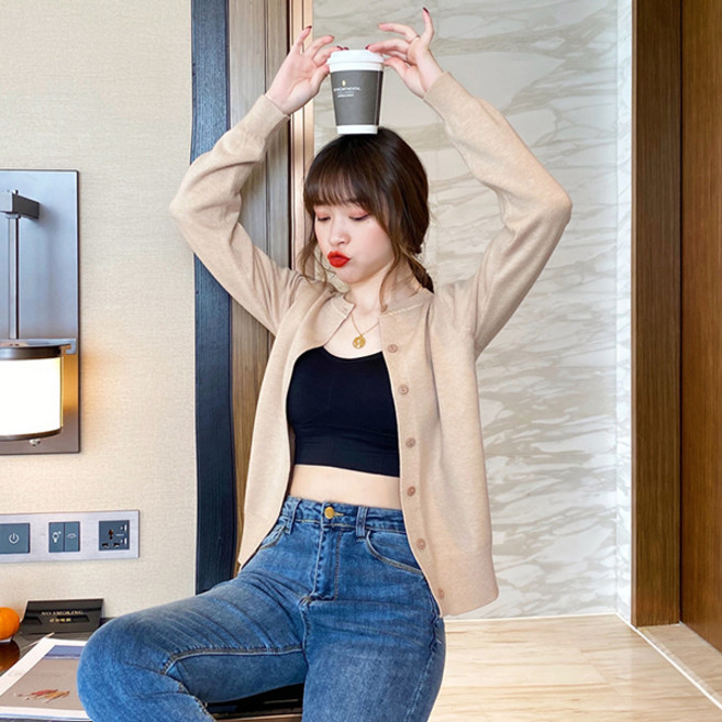 LUNA GIRL 女款 Arnew 針織開襟衫 L24FC072211