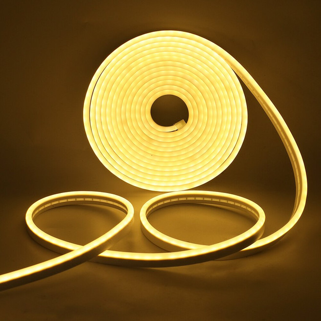 지아이비 DC12V LED 네온플렉스 간접 줄조명 6mm x 12 mm x 5m, 웜화이트, 1개