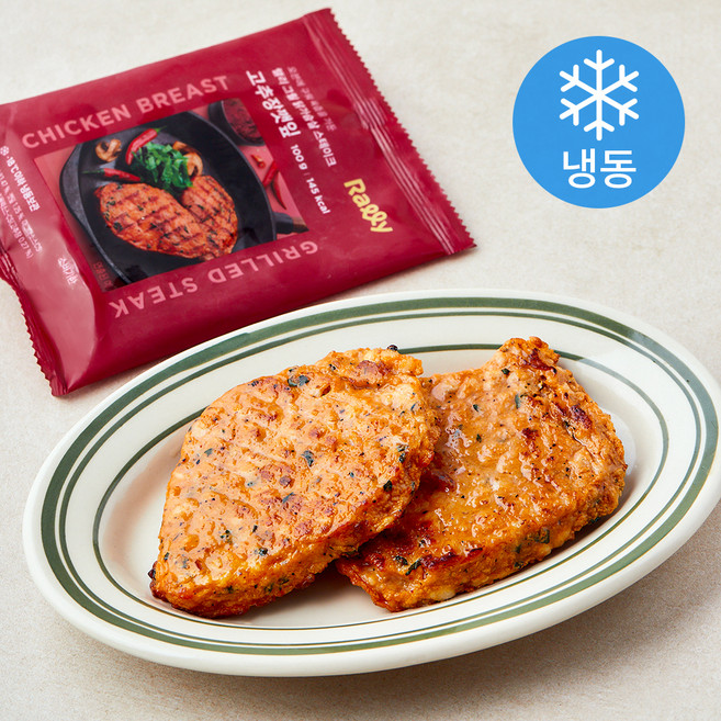 Rally 그릴 닭가슴살 스테이크 고추장깻잎 (냉동), 100g, 1개입, 5개