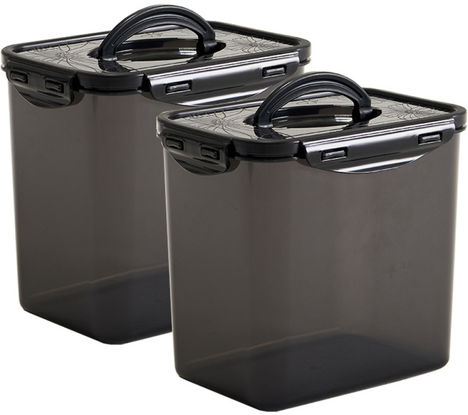 EASY&FREE 泡菜保鮮盒 黑色, 4.3L, 2個