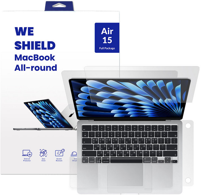 탱글우드 노트북용 보호필름 4종 풀 세트, 1세트