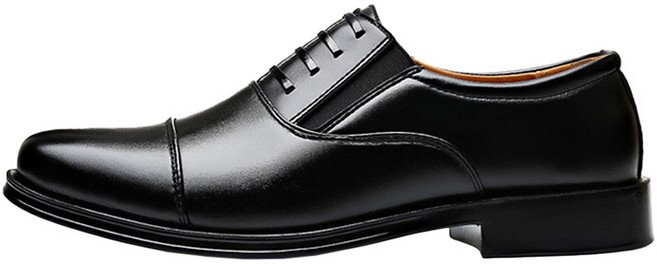 Elsso 簡約設計男款彈性鬆緊帶皮鞋