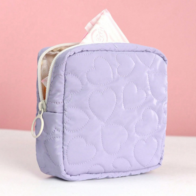 연이랜드 하트 패턴 코스매틱 미니 파우치