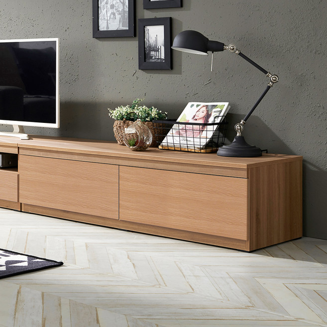 가이온 리빙 1단 거실장 1200 방문설치, 오크