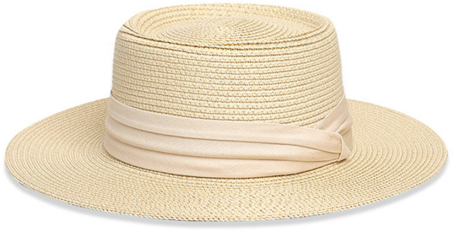 선빛 여성용 밀리 리본 바다 물놀이 밀짚모자