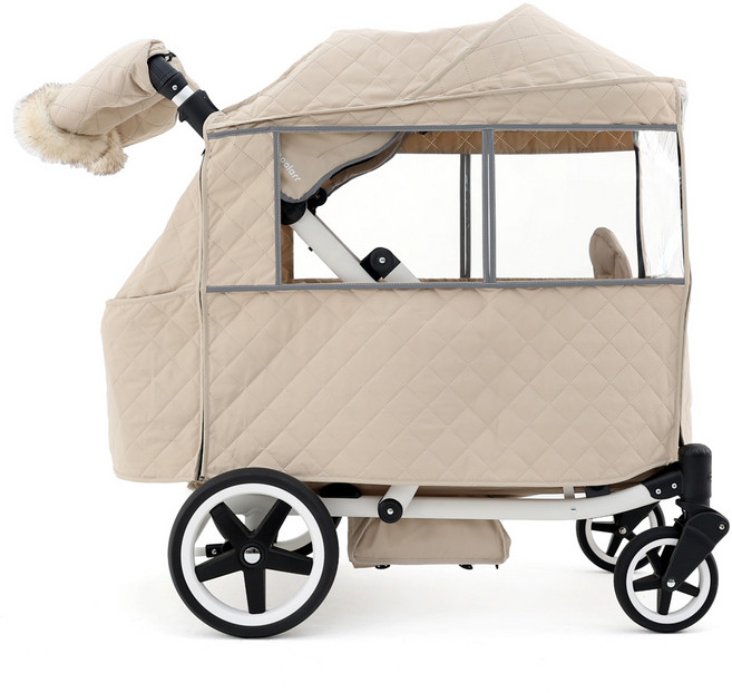 폼포라 유아용 N 디럭스 전용 킷 + 방한커버 + 핸드머프, 베이지