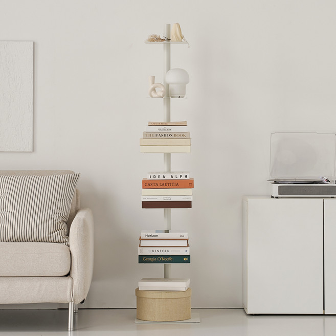 하모벨 루프트 스탠딩 스틸 북타워, 화이트, 5단