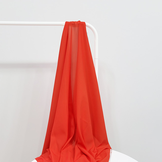 나비손길 두툼한 컬러 쉬폰 원단, 04탱고레드, 1개