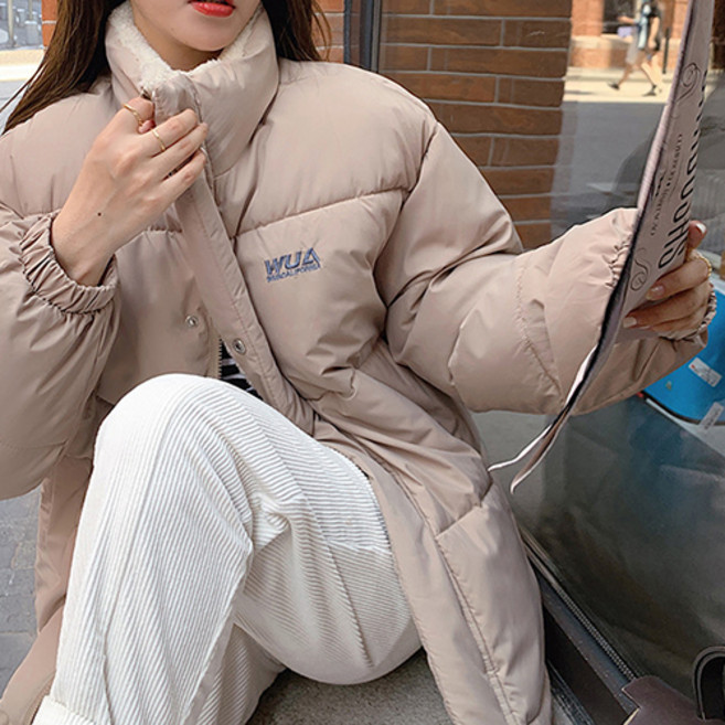 에스텔라 임산부 스몰 로고 리버시블 플리스 다운 zxc40