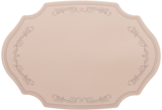 디아르 방수 플래티넘 실리콘 식탁 테이블매트 아마빌레, 핑크베이지, 1개, 44 x 30 x 0.15 cm