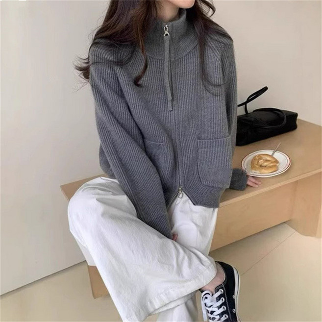 닷이프 여성용 카디 투웨이 니트 집업