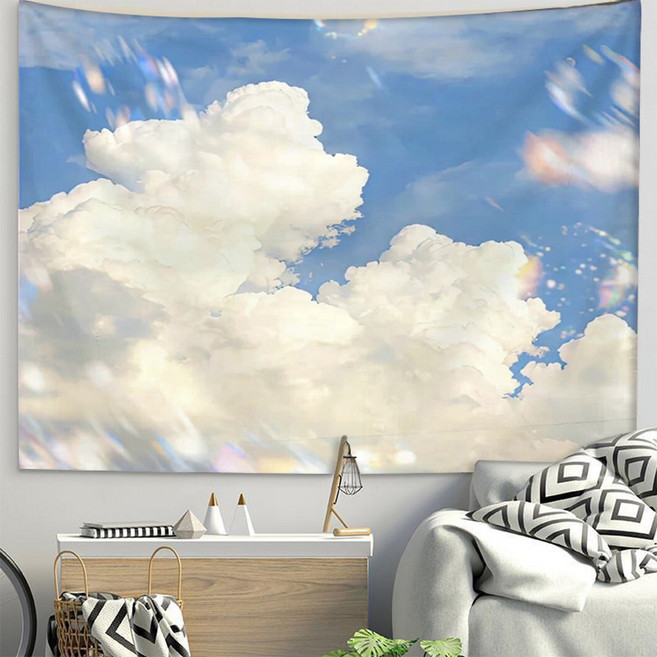 소유공간 구름 감성 풍경 태피스트리, 블루