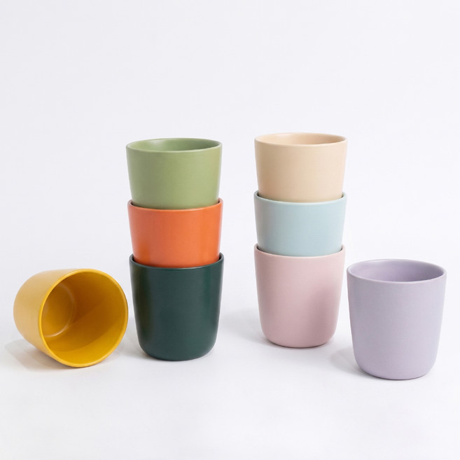 해피정 팝픽스 물잔 비비드 300ml x 4종 + 파스텔 300ml x 4종 세트, 혼합색상, 1세트